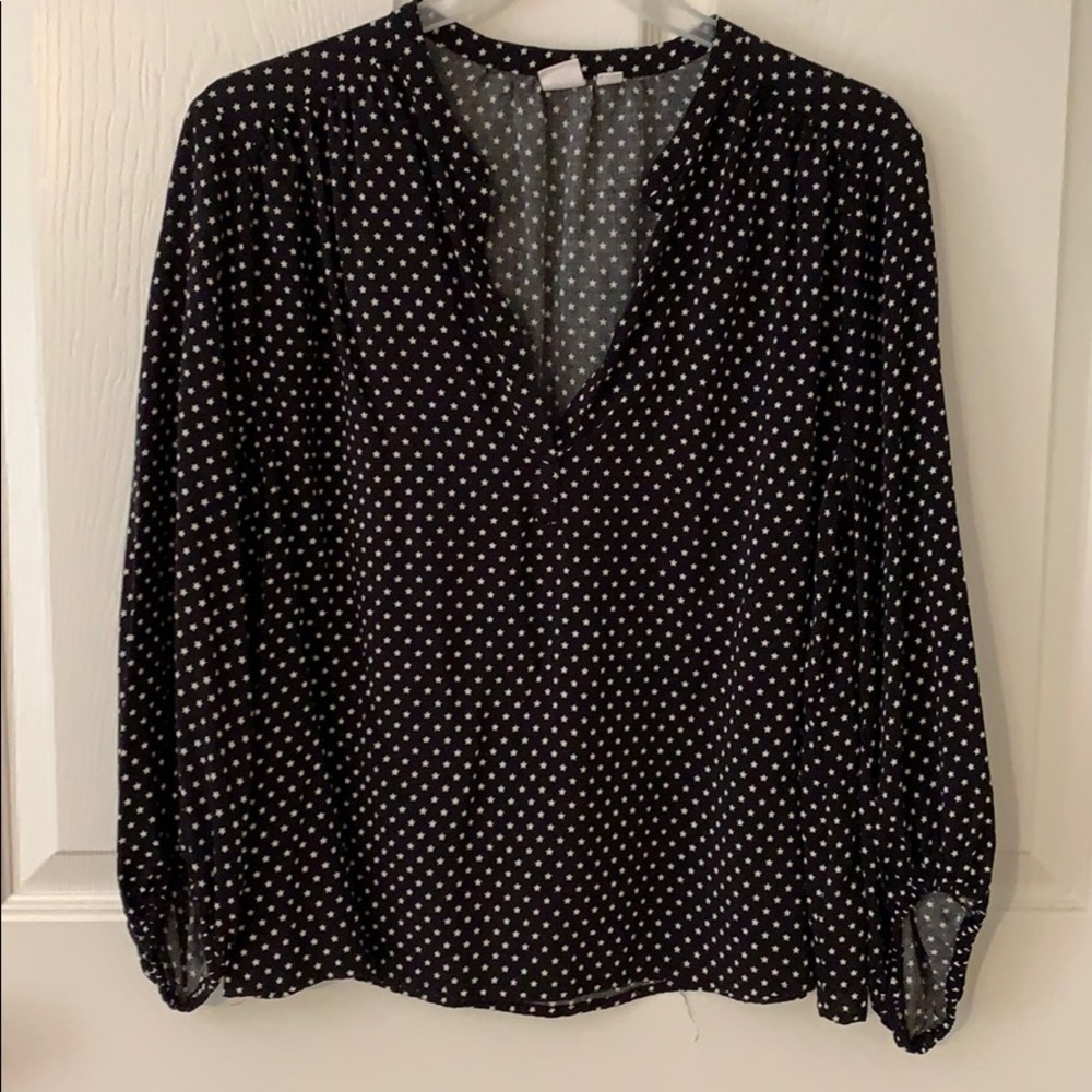 Black and white star Top